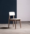 Rota Solid Wood Dining Chair In White and Natural Finish
