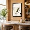 The Castle Decor Lucky You Martini Cocktail Wall Art Framed Painting 16x24 Inch