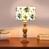 Devansh Multicolor Cotton Table Lamp With Wood Natural Base (7X17.5 Inches)-15