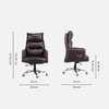 Martian Premium Leatherette Chair In Brown Colour