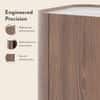 Dorian Engineered Wood Sideboard With Ceramic Top In Walnut High Gloss Finish