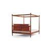 Pencil Solid Wood King Size Non Storage Bed In Honey Oak Finish