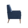 Leston Upholstered Fabric Arm Chair in Blue