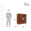 Banner Kiara Solid Wood Cabinet in Gold Finish