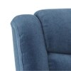Theo Single Seater Motorized Recliner in Baltic Blue Premium Chenille Fabric