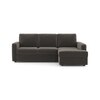 Apollo Compact Sofa (Colour : Smoke, Cushion : Soft, Back Type : Regular, Seating Capacity : Right Aligned 2 Seater + Right Aligned Chaise + Ottoman)