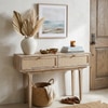 Scandinavian Forres Oak Console Table in Beige Colour