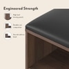 Alex 21 Pair Shoe Cabinet in Classic Walnut Finish