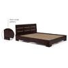 Ohio Solid Wood Queen Size Non Storage Bed In Mahogany Finish