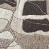 Handmade Wool Shaped Rug Modern Abstract Brown Beige 8 x 10 Feet Carpet