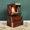 D'Dass Multi Color Mdf and Sheesham Wooden Temple With Cabinet For Pooja