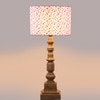Devansh Multicolor Cotton Table Lamp With  Wood Natural Base (7X7X21.25 Inches)-16