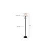 Izzie Black Cotton Shade Floor Lamp