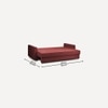 Flycon 3 Seater Pull Out Sofa cum Bed  in Pink Colour