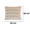 Margot Stone Combo Cotton Knitted Decorative Cushion Cover 16 x 16 Inches