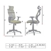 Zeeazyana High Back Ergonomic Chair in Pearl Green Colour