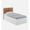 Astro Single Bed with Box Storage in Frosty White Finish