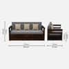 Shri Art Solid Wood Sofa Cum Bed in Provincial Teak