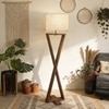 Infinity Beige Jute Floor Lamp with Beige Jute Base