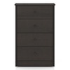 Ben Engineered Wood Chest of 4 Drawers in Dark Wenge Finish