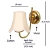 Devansh Gold Wall Mounted Lamp With Off-White Cotton Shade