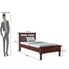 Naisha Solid Wood Single Size Non Storage Bed In Teak Finish