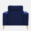 Nency Velvet 1 seater Sofa Navy Blue