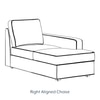 Apollo High Back Right Aligned Chaise Fabric Sofa in Oyster Beige Colour