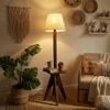 Claude Beige Jute Floor Lamp with Beige Jute Base