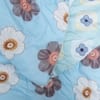 Blue Foral Comfoter Reversible Cotton Feel 350 Gsm Double Bed 240 X 220 Cms