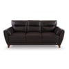 Johanna 3 Seater Leatherette Sole in Choco Brown Colour