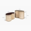 Chip and Dale Solid Wood Coffee Table Set of Two in Black Colour