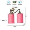 Devansh Metal Electric Wall Light in Pink Colour with Pink Shade Count of 2 Lights