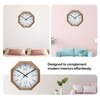 Modern Octagonal Wooden Wall Clock with Sharp Linear Indices