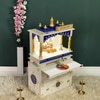 D'Dass Multi Color Mdf and Sheesham Wooden Temple With Cabinet For Pooja