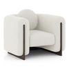 Reno Lounge Chair in White Himalaya Boucle Colour