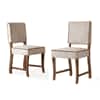 Globally Indian Sheesham Wood 8 Seater Dining Set With Upholstered Chairs Back And Seat In Beige Color