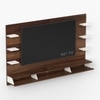 Bluewud Harri Engineered Wood Tvcabinet In Brown Maple & White Finish