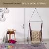 Swingzy Soft Leather Velvet Hanging Swing Chair for Adults Cotton Beige