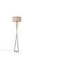 Hamptons White Metal Shade Club Floor Lamp with Metal Base