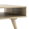 Ivara Rectangular Solid Wood Coffee Table In Natural Finish