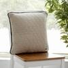 Diamond Linen Sand  And Ivory Cotton Cushion Cover 18X18 Inches