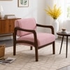 Citrus Boucle Fabric Arm Chair in Pink