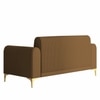 Veniza Velvet 2 Seater Sofa In Brown Colour