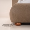 Ripple Fabric Queen  Size Bed With Hydraulic Storage (Coffee Oak Brown Finish, Tuscan Almond Colour)