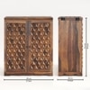 Prism Ba Sheesham Wood Bar Cabinet In Provincial Teak Finish