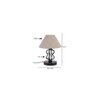 Lola Grey cotton Shade Iron Table Lamp
