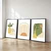 The Castle Decor Boho Abstract Botanical Wall Art Set of 3 Design 10 11x17 Inch