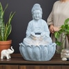 Grey 2Ft Lotus Buddha Water Fountain