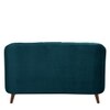 Nilo Velvet 2 Seater Sofa Teal in Blue Colour